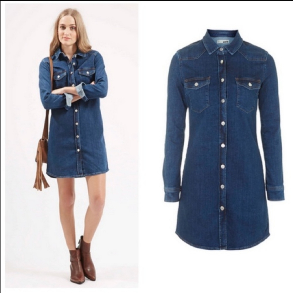 Topshop denim dress